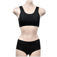 쾌적한 여성 몰드 인견 스포츠브라 여름 팬티 세트 편한 운동브라 여성속옷