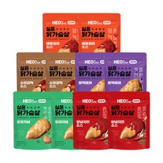 허닭ON 촉촉담백퐁당 실온 닭가슴살 5종 혼합, 10개, 120g