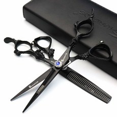 6/7인치 미용 가위 세트 이발소 헤어 스타일링 도구(7인치 2개), Scissors Set