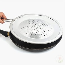 픽봄 후라이팬덮개 스테인리스뚜껑 후라이팬덮개기름방지망, 30cm