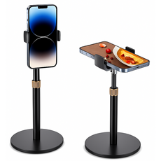 D-GEAR 스마트폰 태블릿 거치대 탄소강 스탠드 높이 각도조절 아이패드 책상 거북목 방지, 블랙, 1개, A. 탄소강 거치대