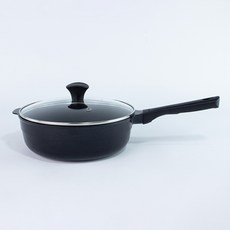 remy 인덕션 세라믹코팅 IH 편수냄비 라면냄비, 1개, 블랙, 24cm