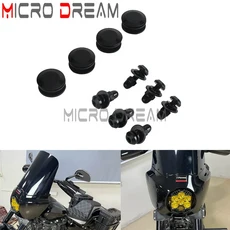 할리 로우 라이더 S Memphis 쉐이드 로드 워리어 T25 볼트 나사 부싱 인서트 페어링 마운트 키트 윈드 스크린 핸드 가드, 05 Black Fairing Set