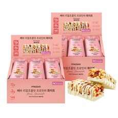 제로슈가 프로틴바 빼바 리얼초콜릿 프로틴바 화이트, 360g, 2개