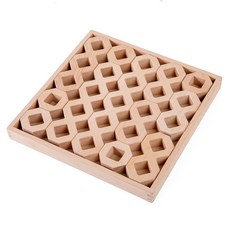 亞克力積木兒童玩具, 1個, 櫸木空間積木:如圖所示