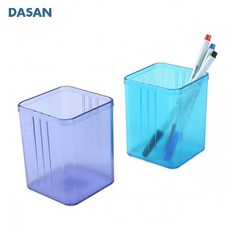 다산 사각투명펜꽂이 352 색상랜덤 han07004rm, 1단, 단일