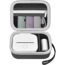 미니 라벨 없는 - 휴대용 Pro/ T02/ 보관 전용)용 Phomemo 핑크 USB 케이블(박스 스티커 호환되는 케이스. M02 메이커 M02S/ Q30S/ 잉크 프린터와 프린, Black