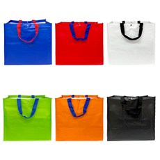 무지 타포린백 중형 시장가방 장바구니 인쇄제작가능, 타포린(중형), 블루, 1개