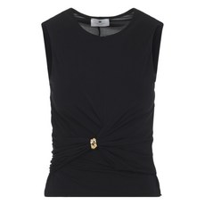 엘리자베타프랑키 매듭 디테일 주름 탑