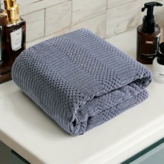 日式浴巾 毛巾 大浴巾 飯店浴巾 吸水浴巾 純棉浴巾 厚毛巾 珊瑚絨浴巾 浴袍, 1個, 【迷霧深灰】日系吉祥格70*140cm