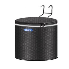 ROSTYO 自行車收納袋 帶蓋設計 可手提 可折疊 夜間反光條, 網紋短款（山地車矮車把可用）, 1個