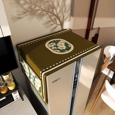 新款歐式 頂部防塵罩 家用冰箱裝飾布藝, LZ-111 （口袋款）棉麻,70*180cm雙開門冰箱通用