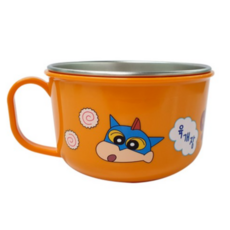 르번 짱구는못말려 논슬립 스텐 손잡이 면기, 1COLOR (짱구), 1개