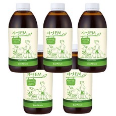 EM활성액5개 배양액 원액 자연탈취제 쌀뜨물발효액 냄새제거, 500ml, 5개
