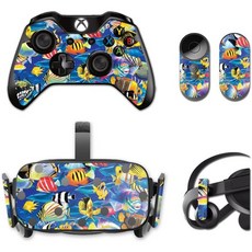 마이티스킨스 스킨 오큘러스 리프트 CV1 호환 – 액션 피쉬 퍼즐 | 보호용 내구성 강한 독특한 비닐 데칼 랩 커버 간편한 부착 제거 스타일 변경 미국산, Tropical Fish