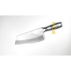金刀具 #A008 鐵店出品 三合鋼刀 切菜刀 居家營業用 中餐丙檢適用, 1個, 中式不鏽鋼柄料理刀, 不鏽鋼柄