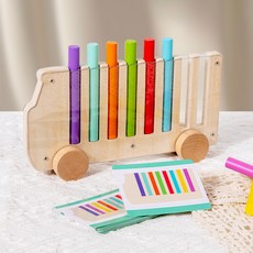 蒙氏小車 顏色配對 教具, 蒙氏小車配對遊戲【0.35kg】, 1個