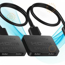 avedio links 아디오 링크 HDMI 선택기 셀렉터 분배기 1 in 2 Out 4피트 케이블 포함 2개 KM