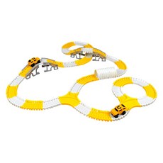 LEHUI TOYS 레일카 엔지니어링 자동차 모험 교육용 장난감 2244688, 135개 세트 [Includes 1 전동식 교통수단], 해외 직구 (9~12일), 옐로우