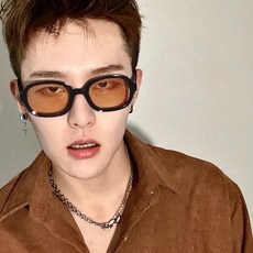 UV 차단 굵은 뿔테 틴트 패션 선글라스