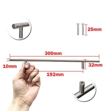 찬장 손잡이 닦았 스테인레스 스틸 주방 캐비닛 도어 가구 서랍 당겨 바 하드웨어, 13 S 192mm
