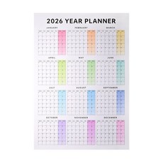 2026년 벽걸이 달력 연간 플래너 홈 오피스 플랜 오거나이저와 호환됩니다, 1개, 그림과 같이
