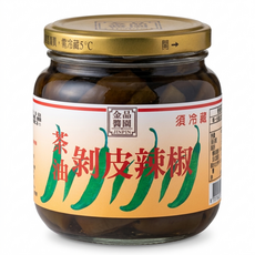 金品 茶油剝皮辣椒 須冷藏, 250g, 1個