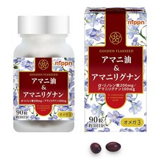 nippn 日本製粉 Omega 3木酚素亞麻仁油軟膠囊 100mg, 90顆, 1個