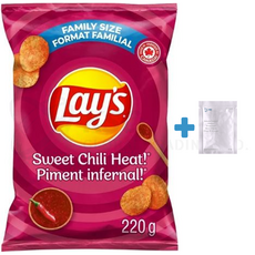 캐나다 레이즈 스위트 칠리 히트 감자칩 220g+멀티비타민 1개 세트상품 Lay's Sweet Chili Heat Potato Chips, 220g
