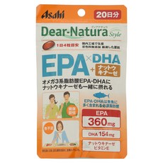Asahi 디어 내츄라 스타일 EPA 360mg X DHA 154mg + 낫토키나아제 소프트젤, 1개