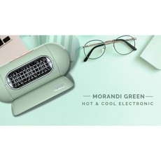 妝點家 Durham QEGG多功能葉片陶瓷涼暖風機 台灣製造 MIT 現貨 風扇 暖氣 電暖器 可當行動電源, 蘋果綠