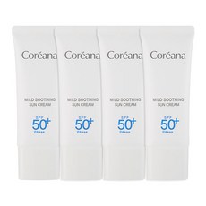 코리아나 마일드 순한 수딩 수분 앰플엔 선크림 SPF50+ 혼합자차, 40ml, 4개