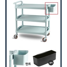 월드센스 고급형 플라스틱 서빙카트 전용바스켓 서빙카 트롤리 웨건, 1개, 월드센스카트 전용바스켓 민트