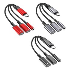(듀링) 3in1 PD 60W C to C타입 충전 C타입 3.5mm 이어폰 충전 변환 케이블 DURG-3-60, 1.(듀링)3in1 이어폰 변환케이블(색상랜덤)
