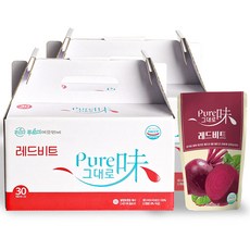 퓨어미그대로 제주 레드비트즙 100% NFC착즙 100ml 60포, 3L, 2박스