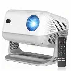 Wi-Fi 및 블루투스가 있는 미니 프로젝터 4K 170 ANSI 자동 키스톤 보정 지원 5W 사운드베이스 스피커 210° 회전 가능한 휴대용 프로젝터 스마트폰/노트북, F10