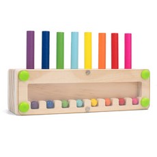 DIU 感統訓練兒童蒙氏教具圓柱體插棍幼兒園早教益智感官積木玩具3歲6, 1個, 木棍猜猜樂:如圖