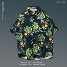 하이맥스 오픈특가 남여공용 하와이안 반팔 셔츠 오버핏 여름 바캉스룩 빅사이즈 남자 남성 여자 여성