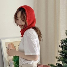 클레이스 얼굴 작아보이는 보들한 니트 바라클라바 9종 color, 레드, 1개