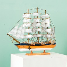 선호그룹 목범선 유람선 나무배 모형배 피규어 미니어처 항공모함모형 프라모델 선박 모형 장식 범선 배 함선 배모형, 60CM, 1개
