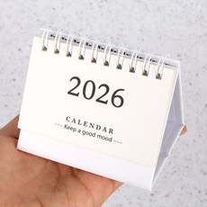 캘린더 화이트 2026 미니 탁상용 달력, 단품