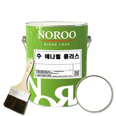 노루페인트 수 에나멜 철재 목재 페인트 기존색상 + 붓세트, 유광흰색, 1개, 1L
