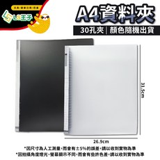 南冠 S11 A4 PP 30孔夾 資料夾 文件夾 孔夾 檔案夾 資料簿 資料本 活頁夾 筆記本, 1個, 南冠丨A4 PP 30孔夾丨隨機色