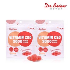 닥터브라이언 [1+1][체험이벤트]복숭아맛구미 비타민C&D 3000(총 30구미), 피치, 2개