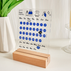 문고라니 감성 인테리어 소품 달력 탁상 캘린더 desk calender, 블루