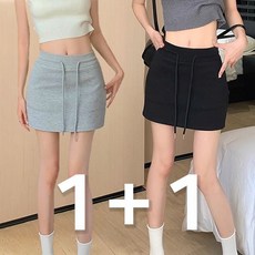 아이엠몽 여성 세트 밴딩핏 스트링 미니 스커트