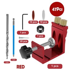 포켓 홀 지그 키트 조정 가능한 목공 도구 포켓 은못 홀 지그 시스템 세트 목재 목공 가이드 앵글 도구 로케이터