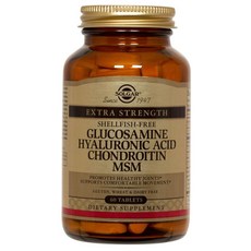 SOLGAR 葡萄糖胺玻尿酸軟骨素MSM補充錠, 60顆, 1罐