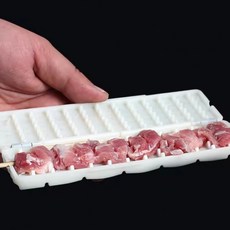 꼬치 꽂이 홀더 캠핑 스텐 바베큐 꼬챙이 끼우기, 1개, 1-꼬치끼우기틀