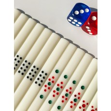 보드게임 마작 점수봉 칩 주사위 세트, 1개, 블랙 점 4팩